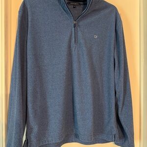 Crown & Ivy Men's Heathered Blue Zip-Up Sweater